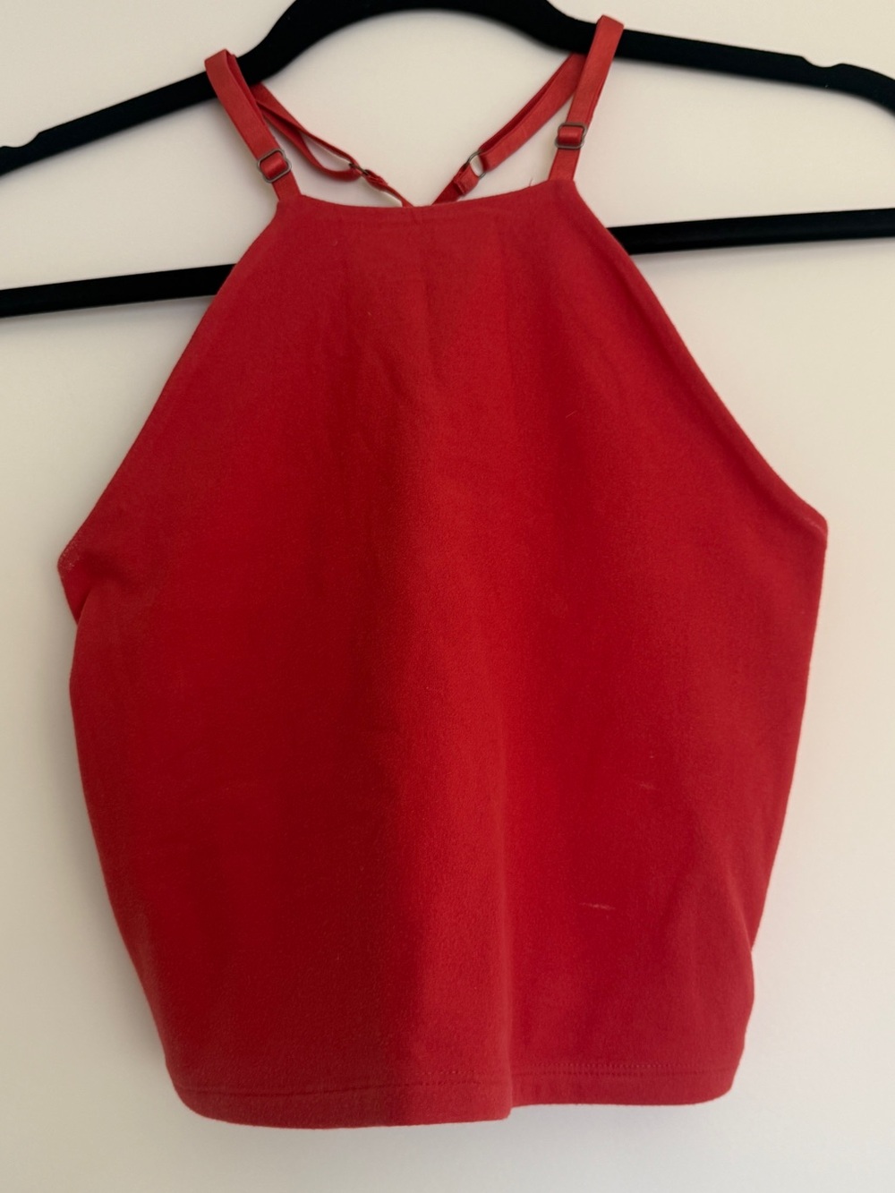 Abercrombie & Fitch Red Halter Crop Tank